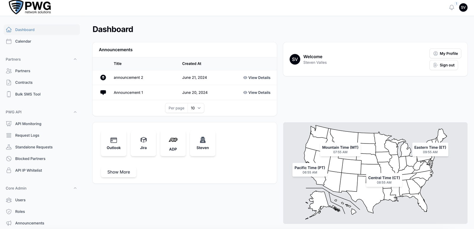 Standup Wireless Dashboard